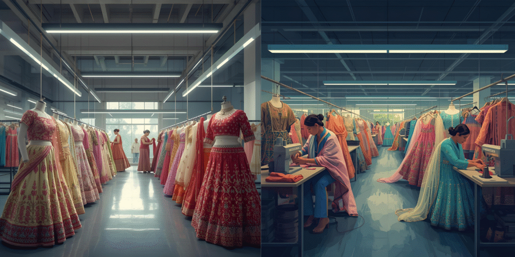 Rakesh Silk Mills Surat – trusted wholesale lehenga manufacturer with bulk collection