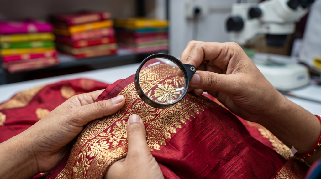 Quality inspection of wholesale sarees
